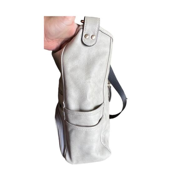 Kate & Alex Cuffaro Cream Italian Design Canvas & Nylon Crossbody Purse Bag - Picture 10 of 12